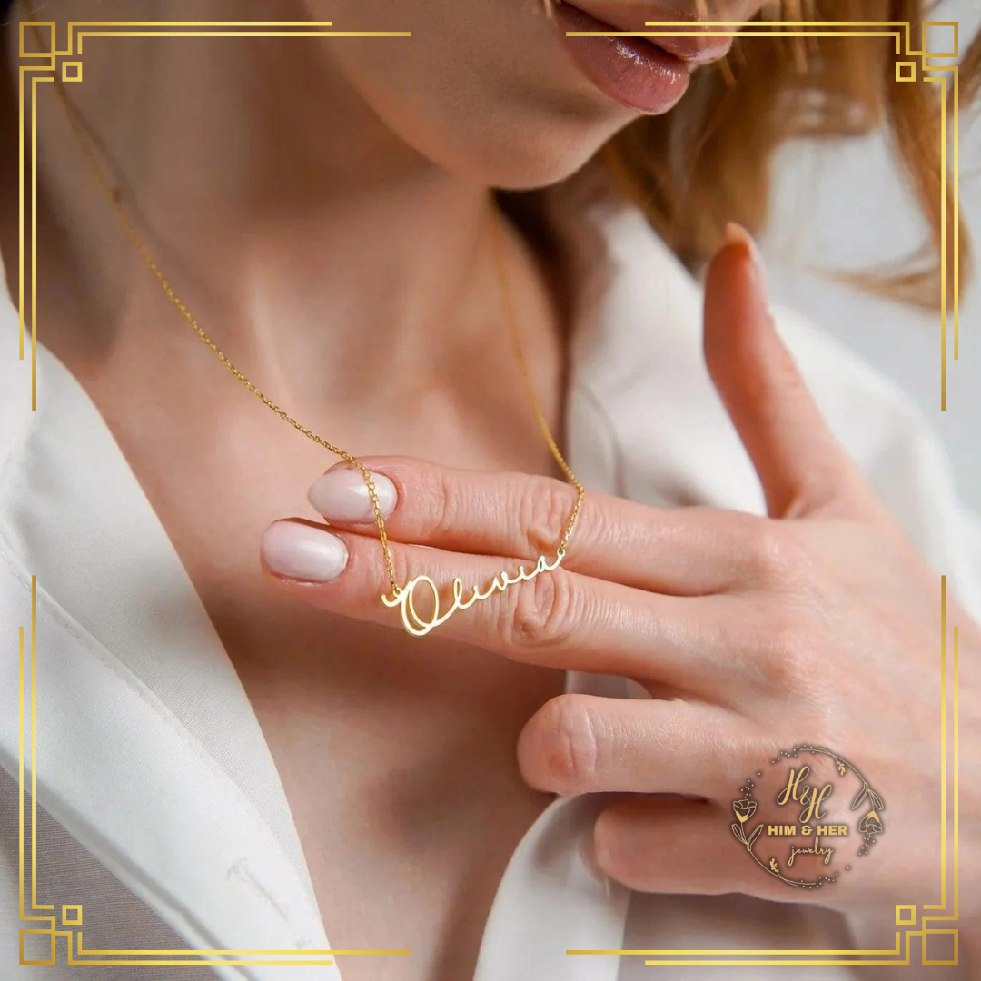 Customized Jewelry Name Necklace without Stone | Gold | Silver - Image 3