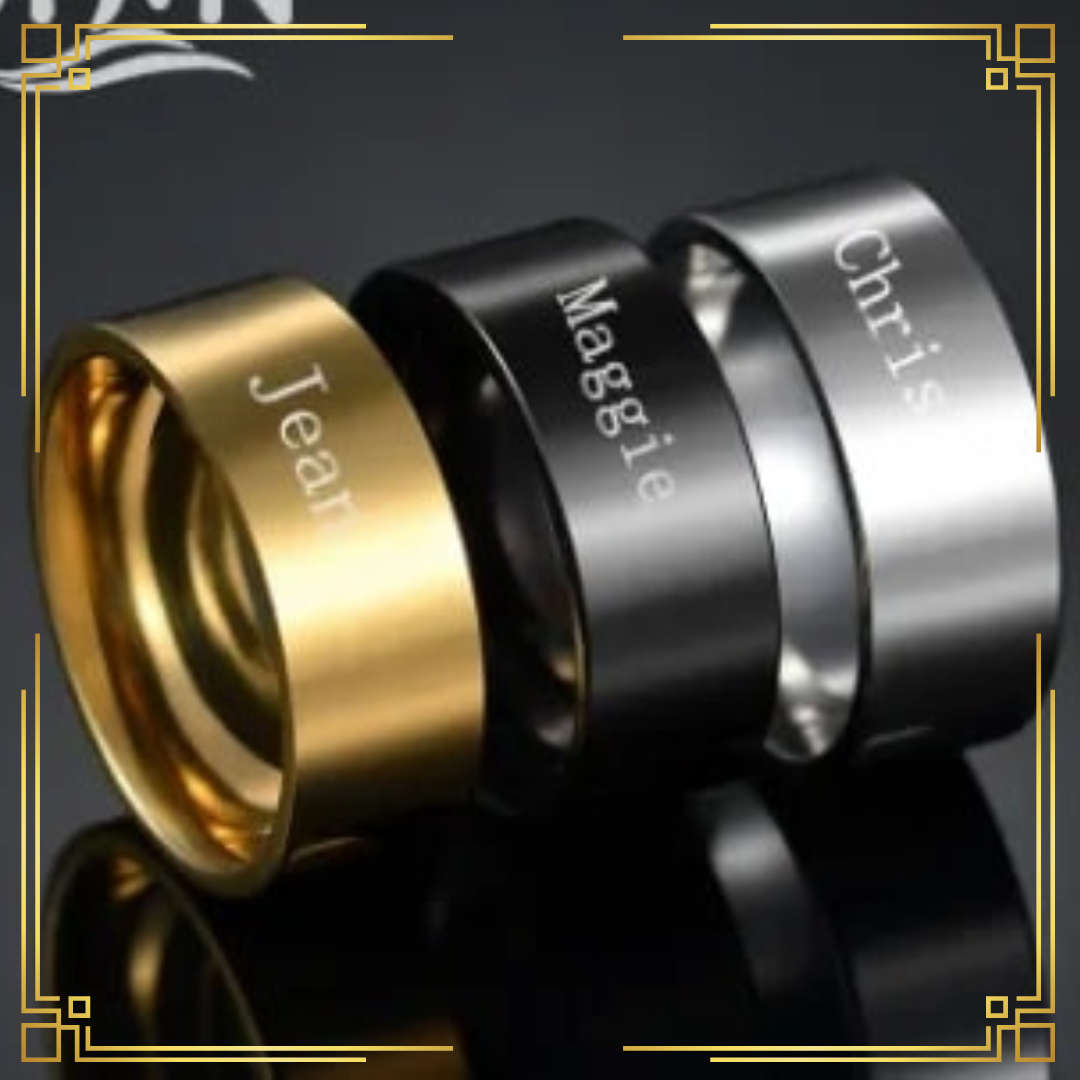 Customized Jewelry 3 Colors Name Ring | Gold | Silver | Black