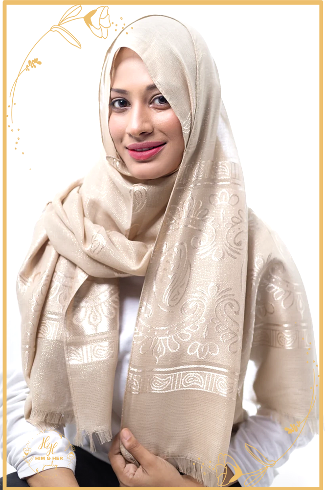Moonlit Grace Hijab (Beige)