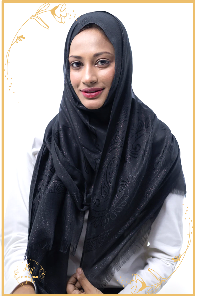 Moonlit Grace Hijab (Black)