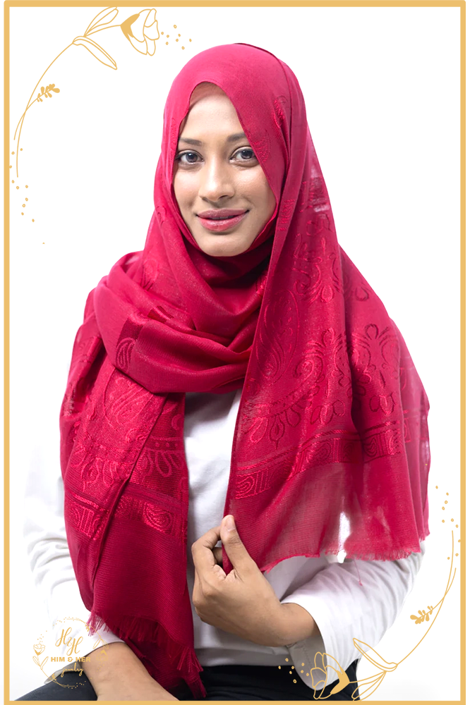 Moonlit Grace Hijab (Red)