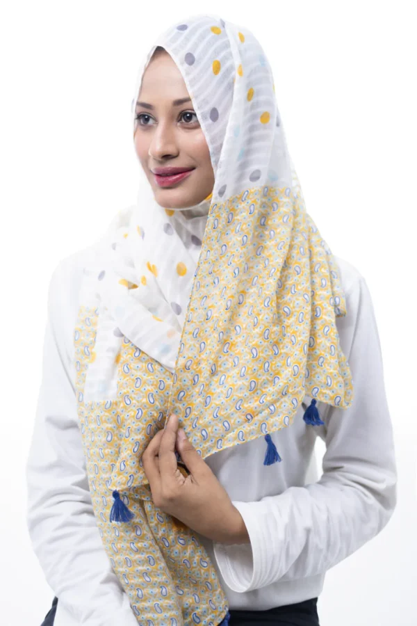 Arabi Lawn Hijab (Yellow) - Image 2