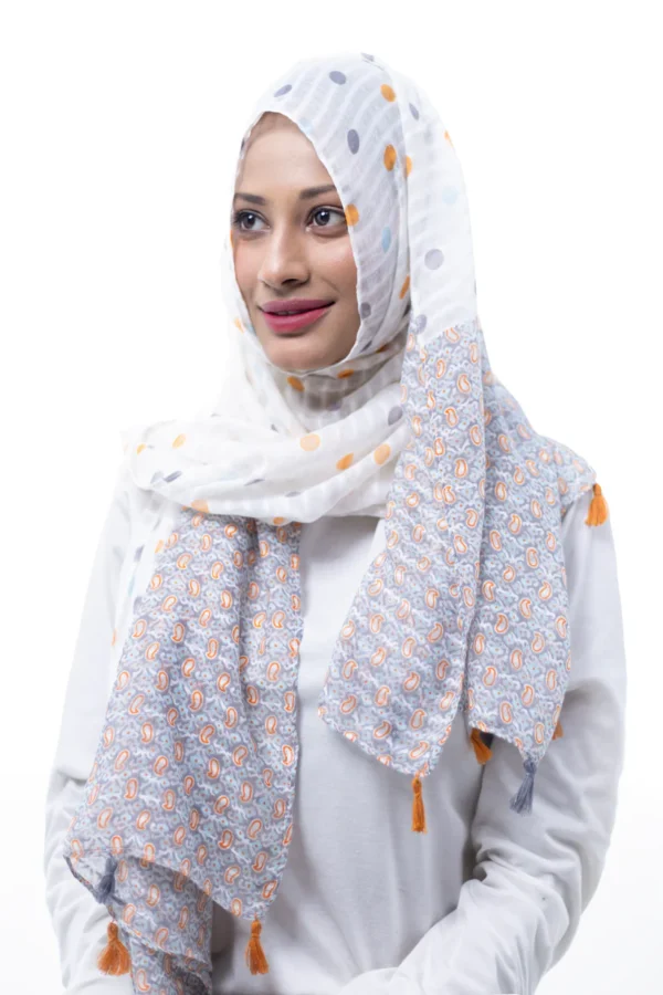 Arabi Lawn Hijab (Silver) - Image 2