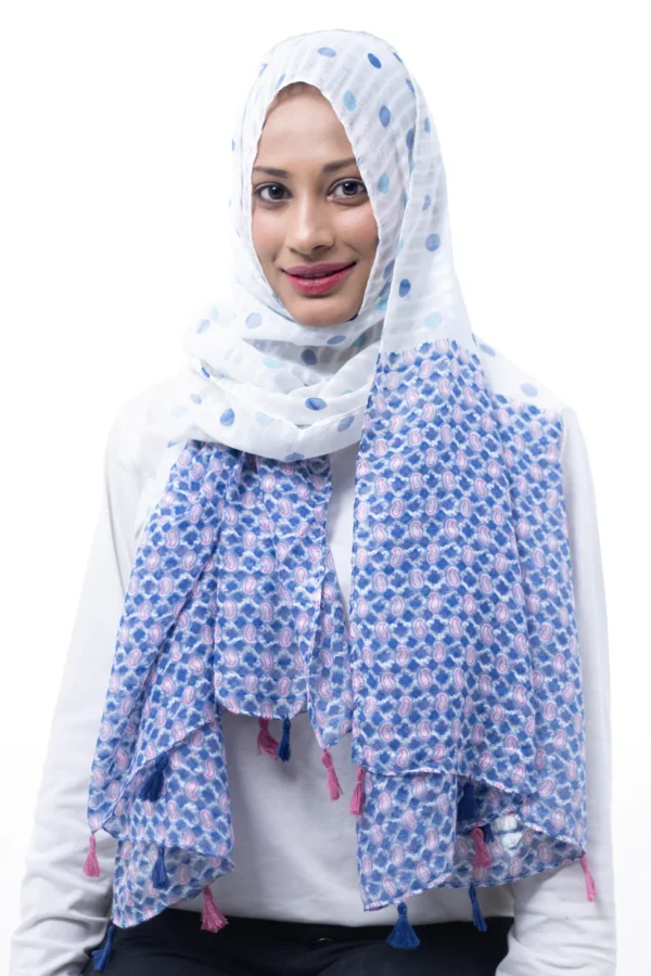 Arabi Lawn Hijab (Blue 2) - Image 2