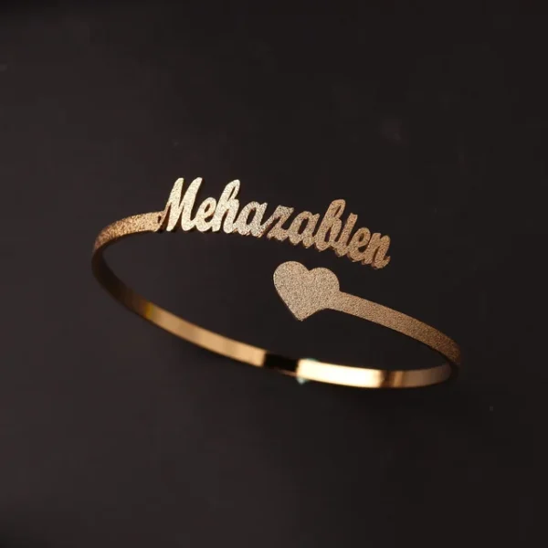 Custom Jewelry Bracelet Name with Bangle | Gold & Silver - Image 8